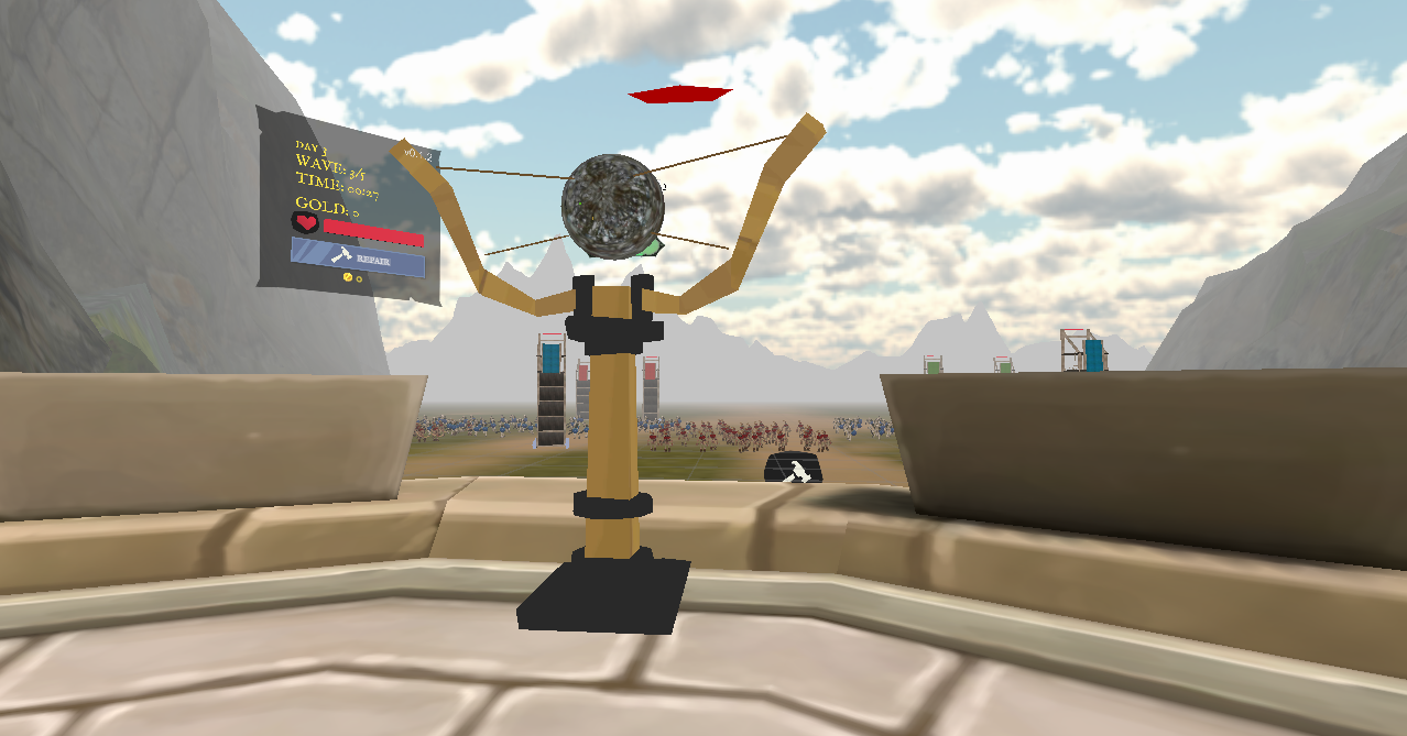 Directional damage indicator system shown in the VR HUD