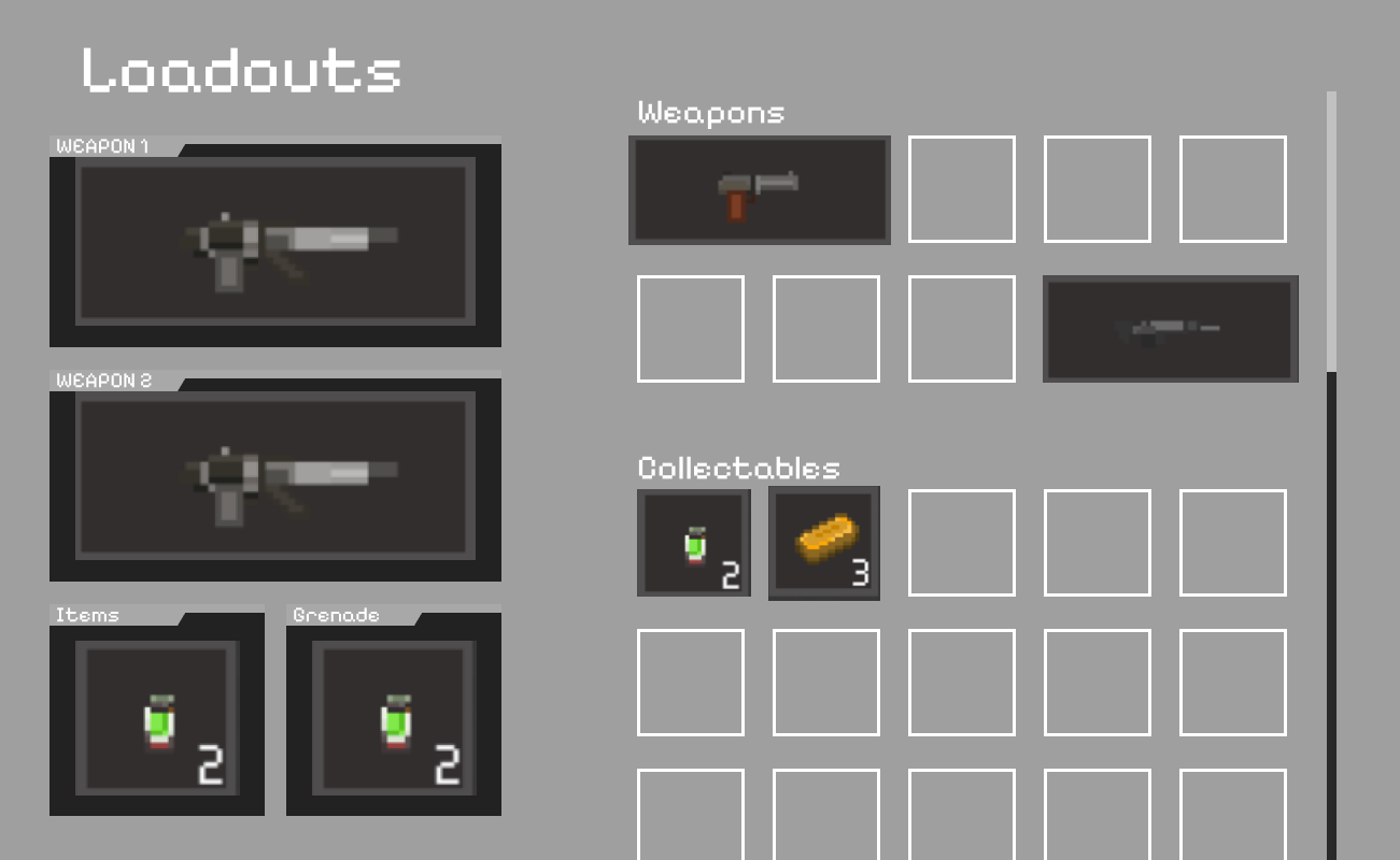 Overdawn loadout screen design